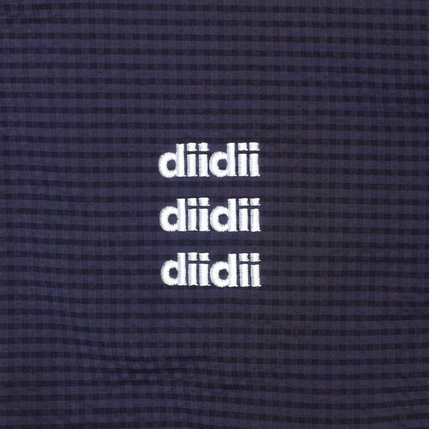 ginghamcheck nylon jacket ( navy × black )