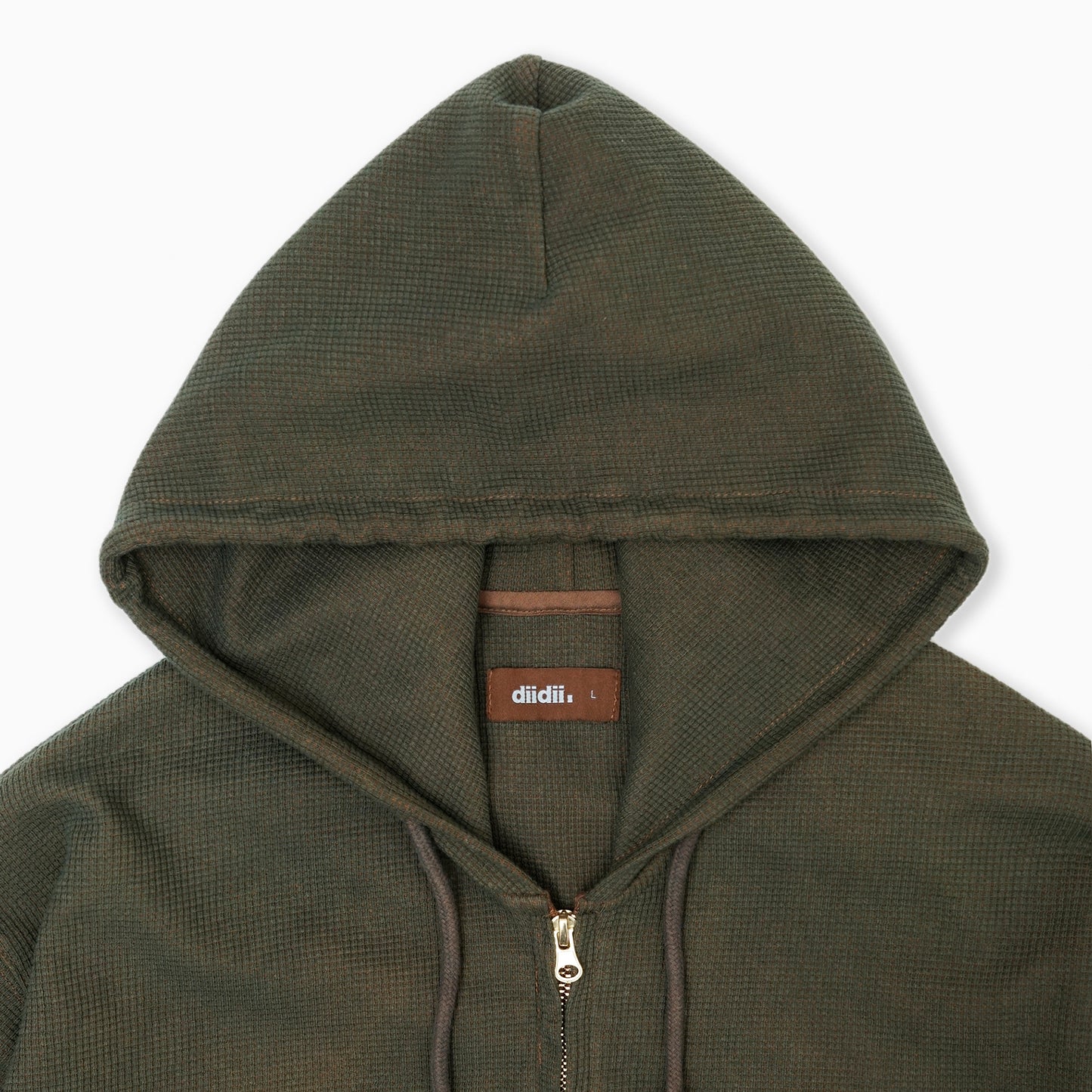 Natural Dye Thermal Hoodie(Geen × Brown)