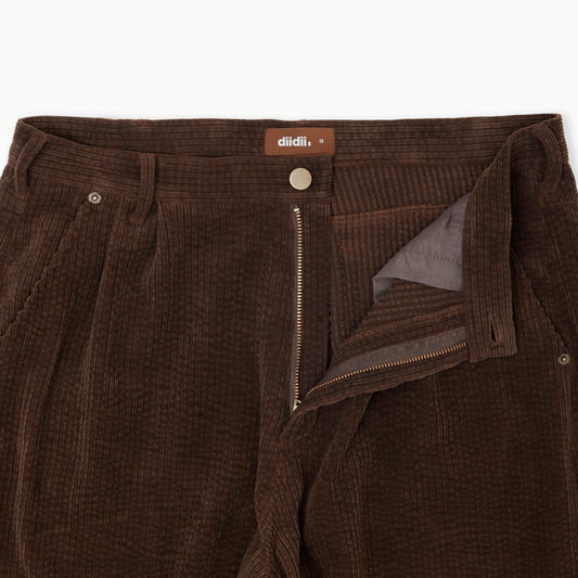 Natural Dye Corduroy Shorts ( Brown )