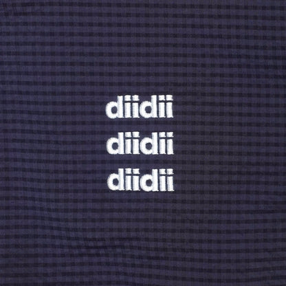 ginghamcheck nylon jacket ( navy × black )