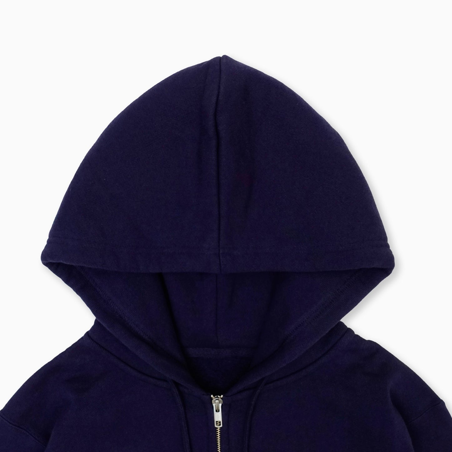 Gingham Applique Zip Hoodie ( Navy )