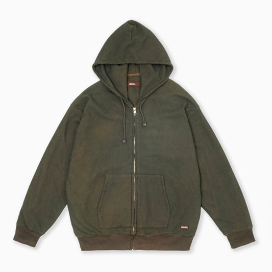 Natural Dye Thermal Hoodie（Geen × Brown）