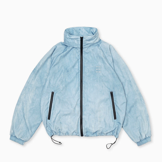 Amami Natural Dye nylon jacket ( Light Blue × White )